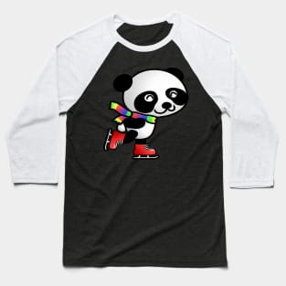 panda, t-shirt, kids, girly, cute, winter Baseball T-Shirt